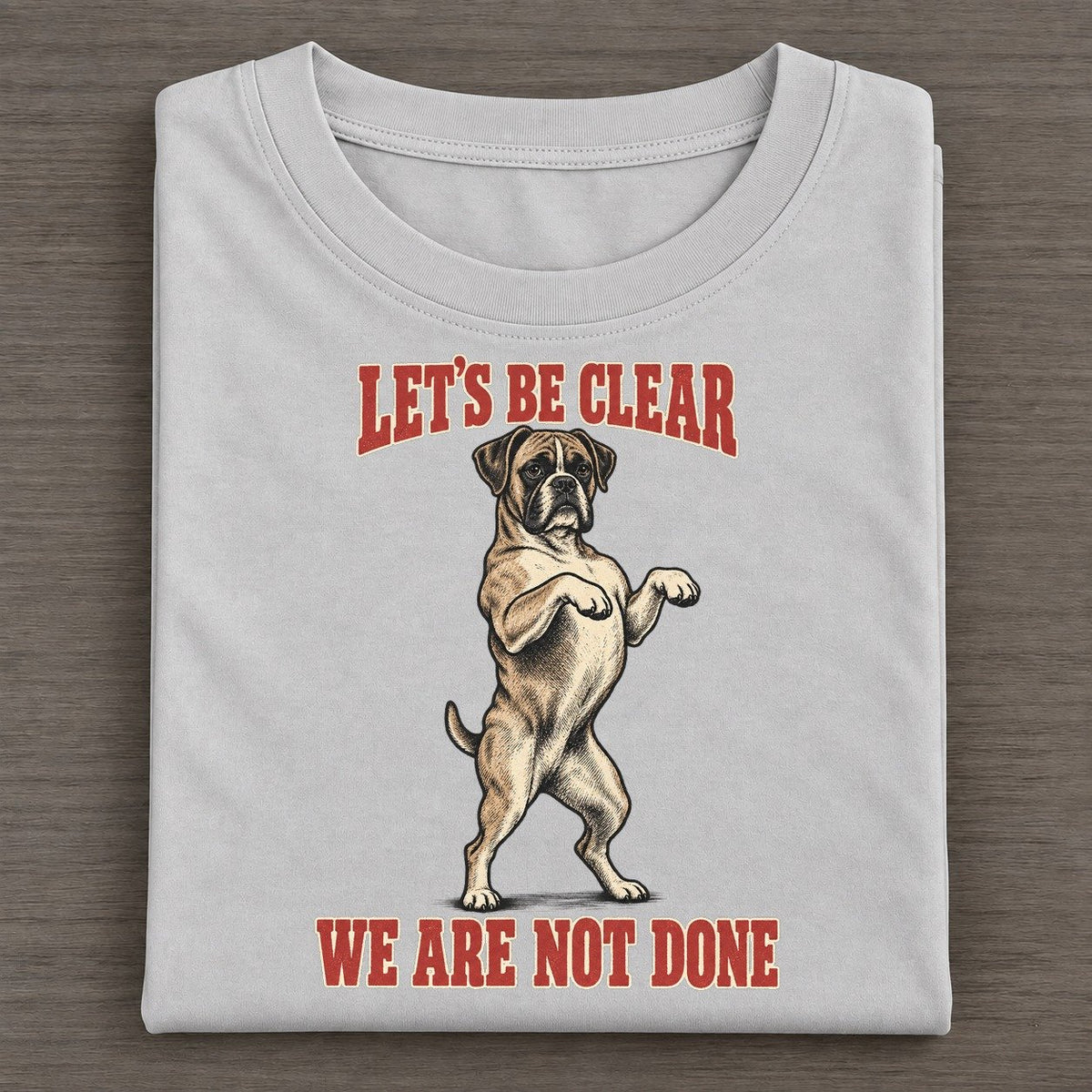 Boxer Dog Declarations Classic T-shirt – Grey