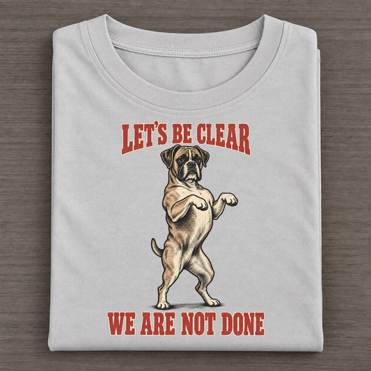 Boxer Dog Declarations Classic T-shirt – Grey