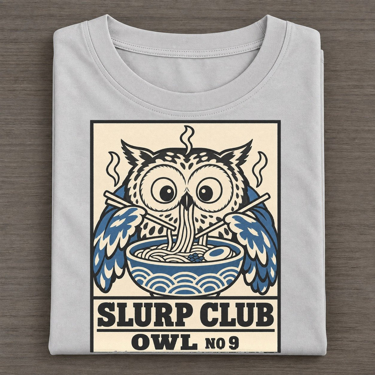 Owl Midnight Slurp Club Classic T-shirt – Grey