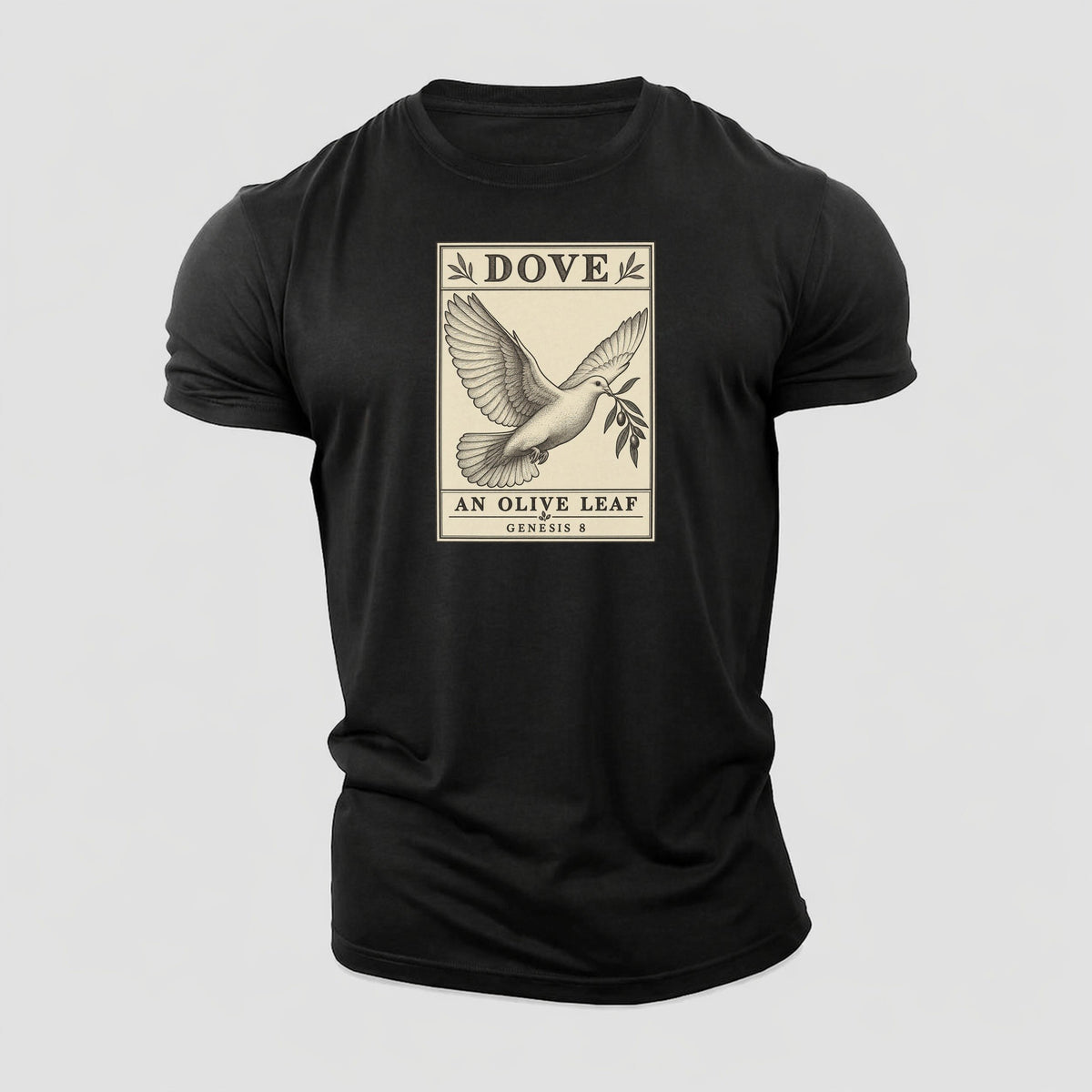 Dove Specimen Plate Creature Canticle Cotton T-Shirt – Black