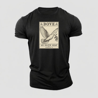 Dove Specimen Plate Creature Canticle Cotton T-Shirt – Black