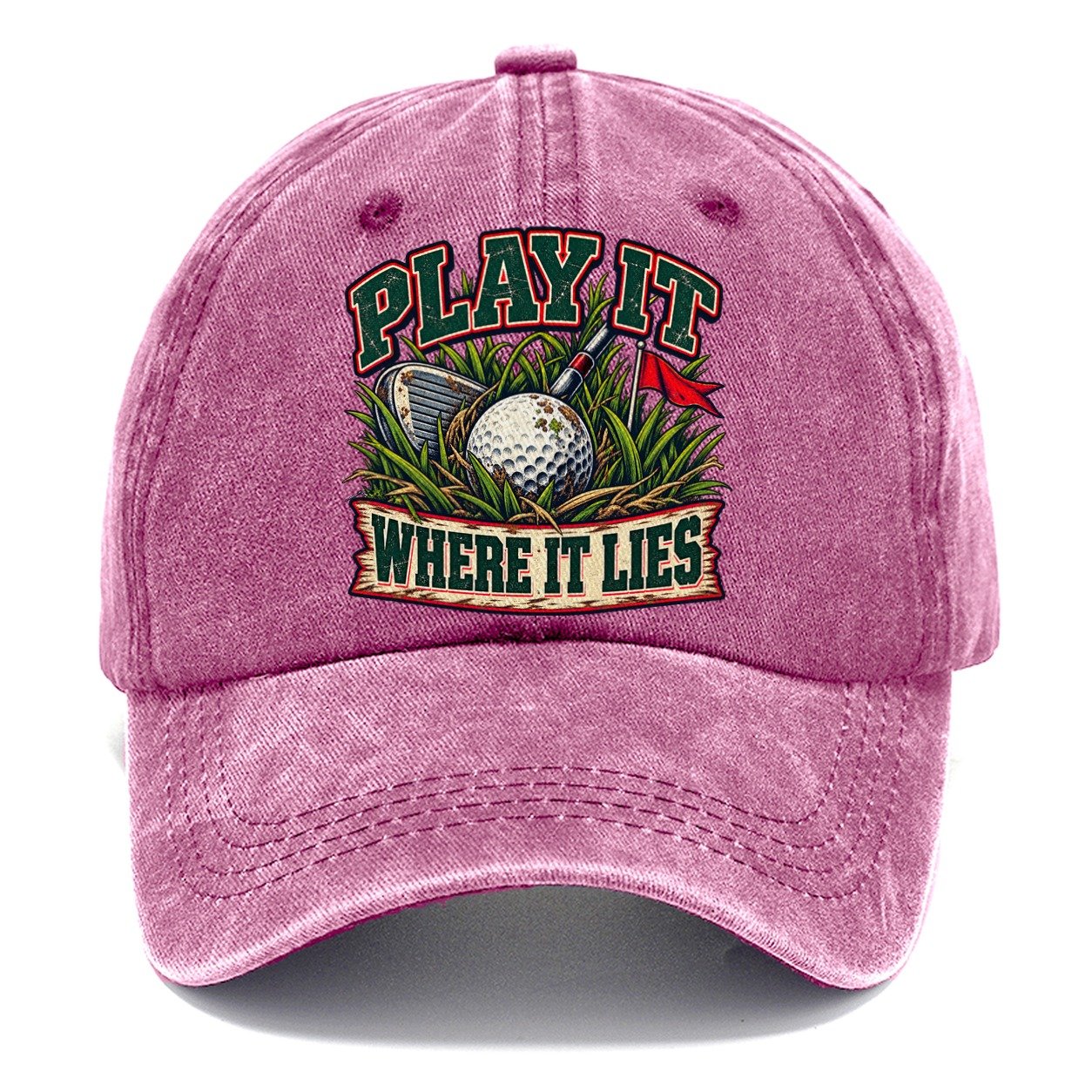 Play It Where It Lies Golf Life Classic Cap – Dusty Rose