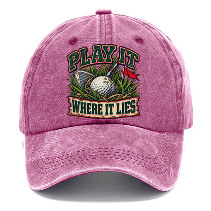Play It Where It Lies Golf Life Classic Cap – Dusty Rose