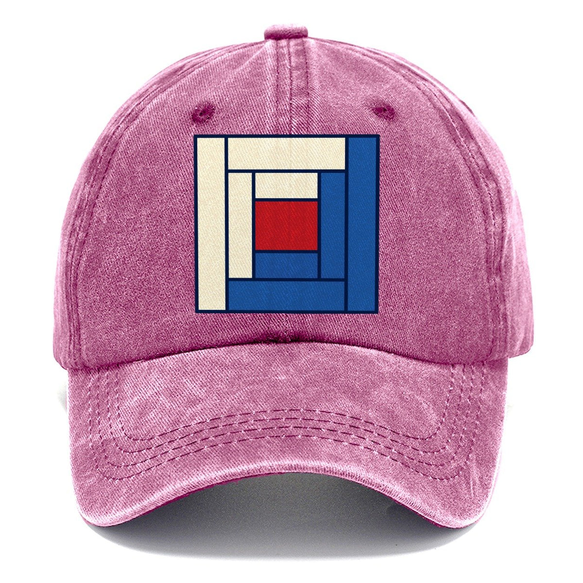 Log Cabin Block Study Sewing And Quilting Classic Cap – Dusty Rose
