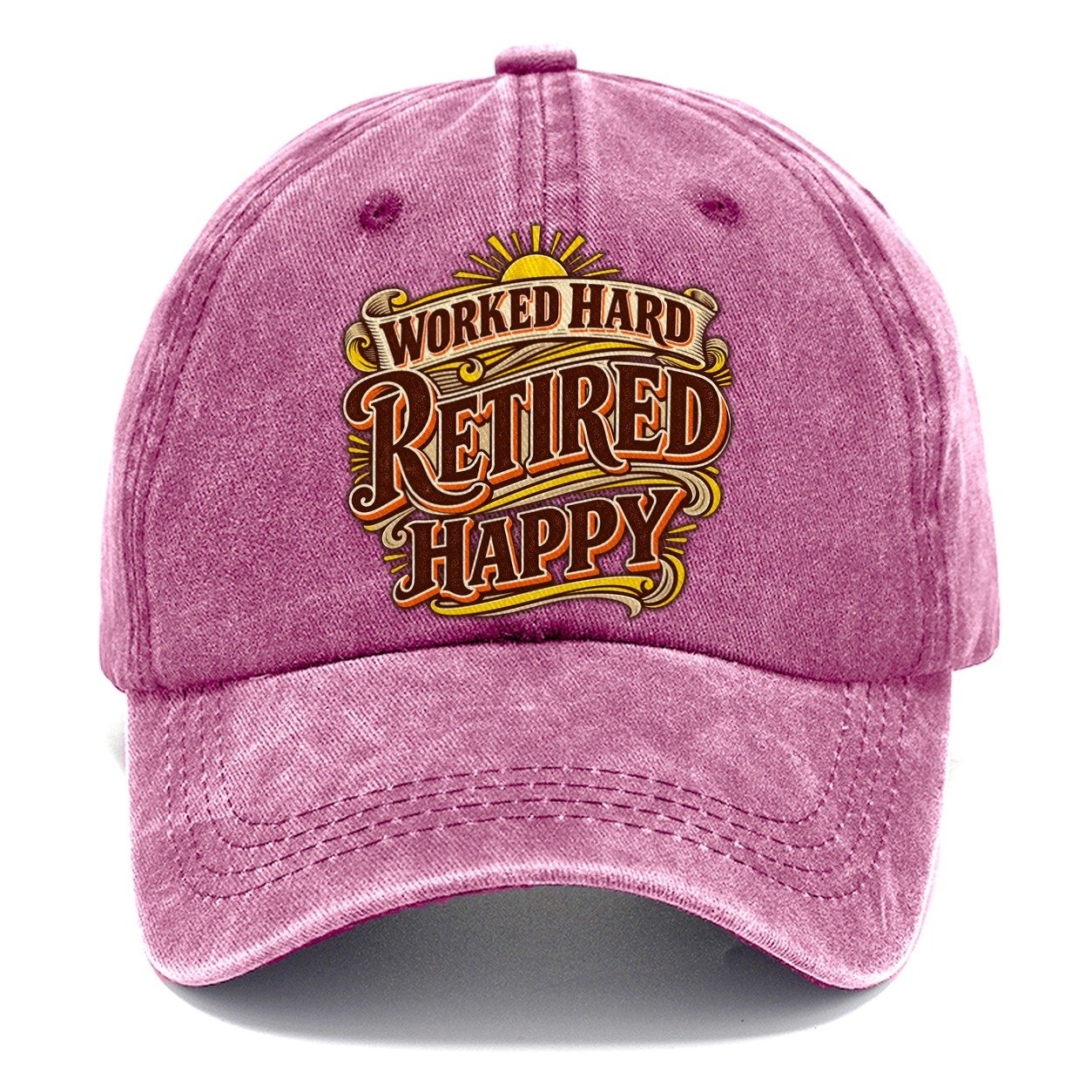 Worked Hard Retired Happy Retired Living Classic Cap – Dusty Rose