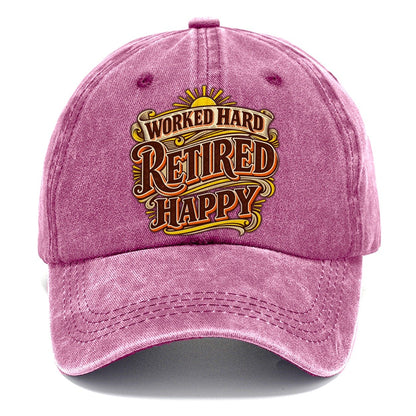 Worked Hard Retired Happy Retired Living Classic Cap – Dusty Rose