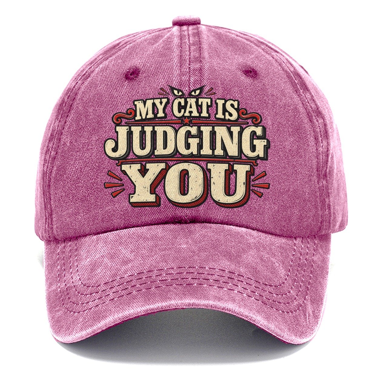 My Cat Is Judging You American Wit Classic Cap – Dusty Rose
