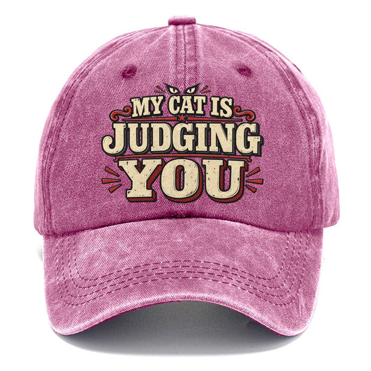 My Cat Is Judging You American Wit Classic Cap – Dusty Rose