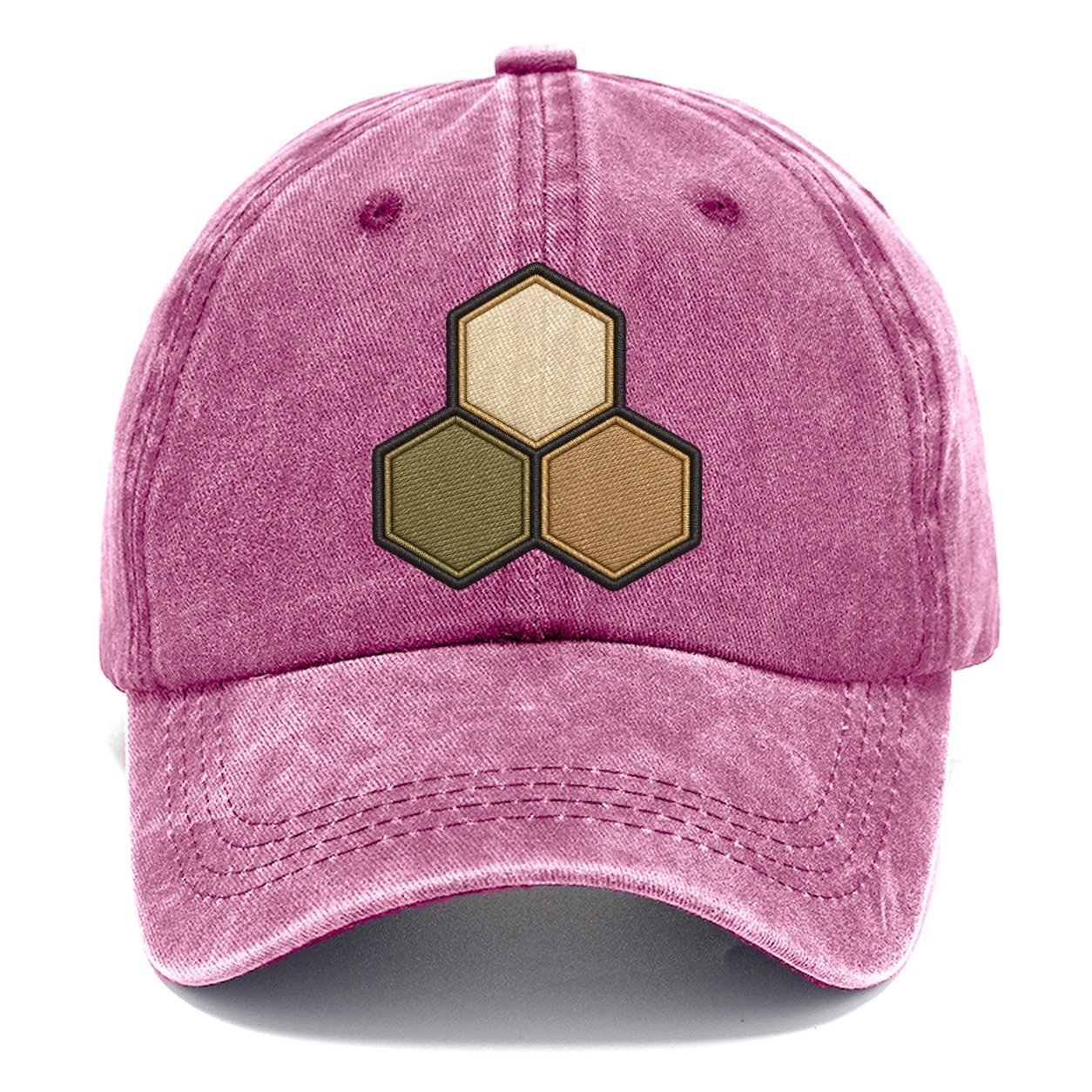 Three Hexagonal Tiles Clustered Board Games Classic Cap – Dusty Rose