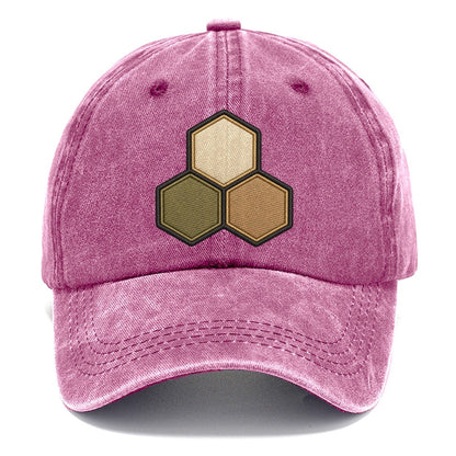 Three Hexagonal Tiles Clustered Board Games Classic Cap – Dusty Rose