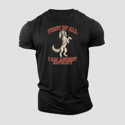 Saluki Dog Declarations Cotton T-Shirt – Black