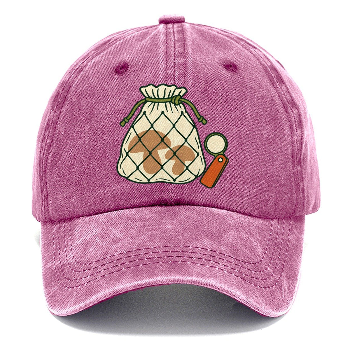 Mesh Bag And Hand Lens Foraging And Mycology Classic Cap – Dusty Rose