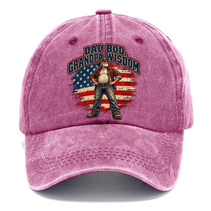 Dad Bod Grandpa Wisdom Old Man Strong Classic Cap – Dusty Rose