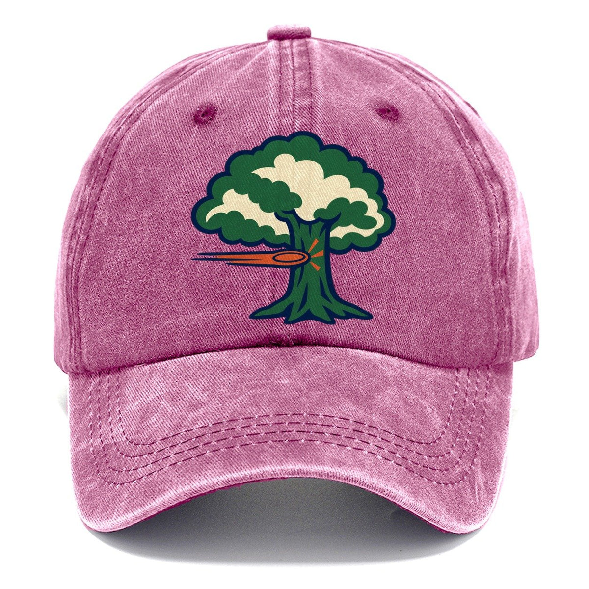 Tree Impact Diagram Disc Golf Classic Cap – Dusty Rose