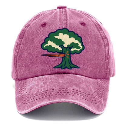 Tree Impact Diagram Disc Golf Classic Cap – Dusty Rose