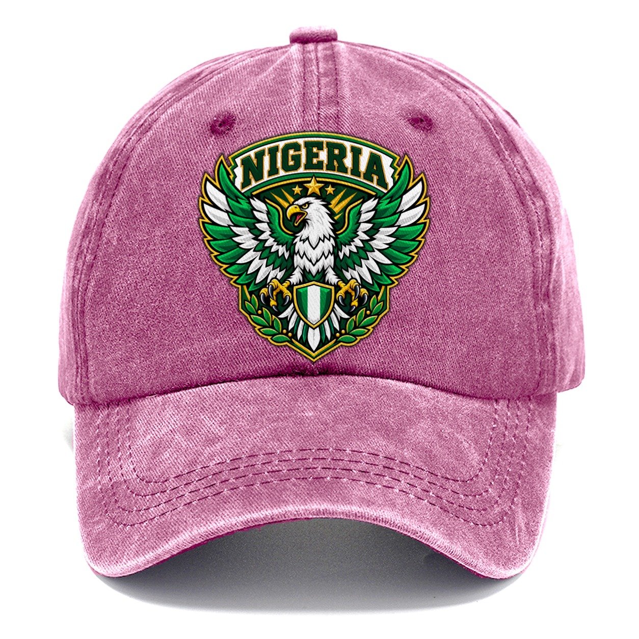 Nigeria Retro Badge Country Logos Classic Cap – Dusty Rose
