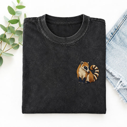 Coati Tail Curl Left Chest Thread Signatures II Left Chest Vintage T-shirt – Black