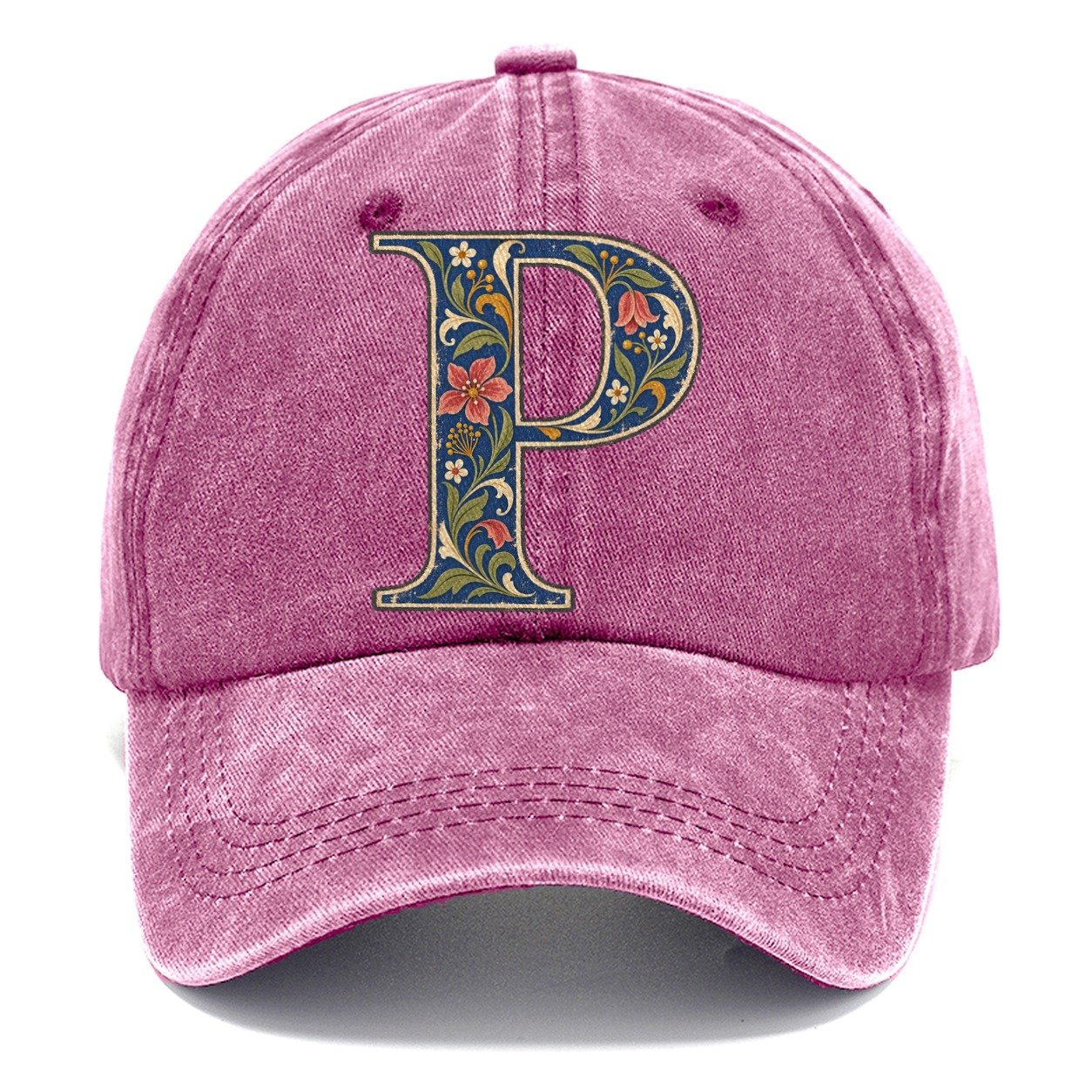 Wildflower P Monogram Classic Cap – Dusty Rose