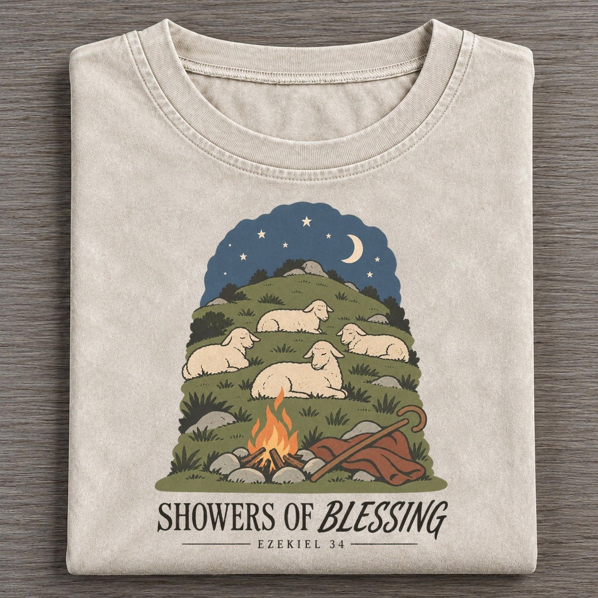 Showers Of Blessing The Counting Gate Vintage T-shirt – Off White