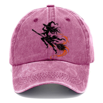 Airborne Witch On A Broom Witch Magic Classic Cap – Dusty Rose