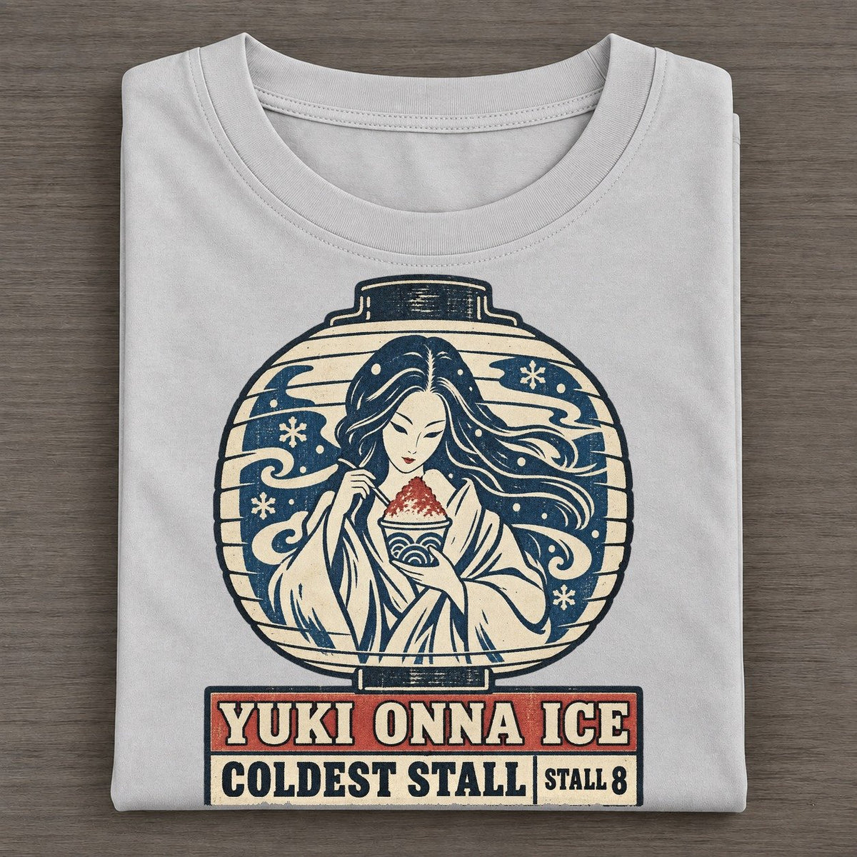 Yuki Onna Ice Yokai Night Market Classic T-shirt – Grey