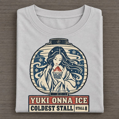 Yuki Onna Ice Yokai Night Market Classic T-shirt – Grey
