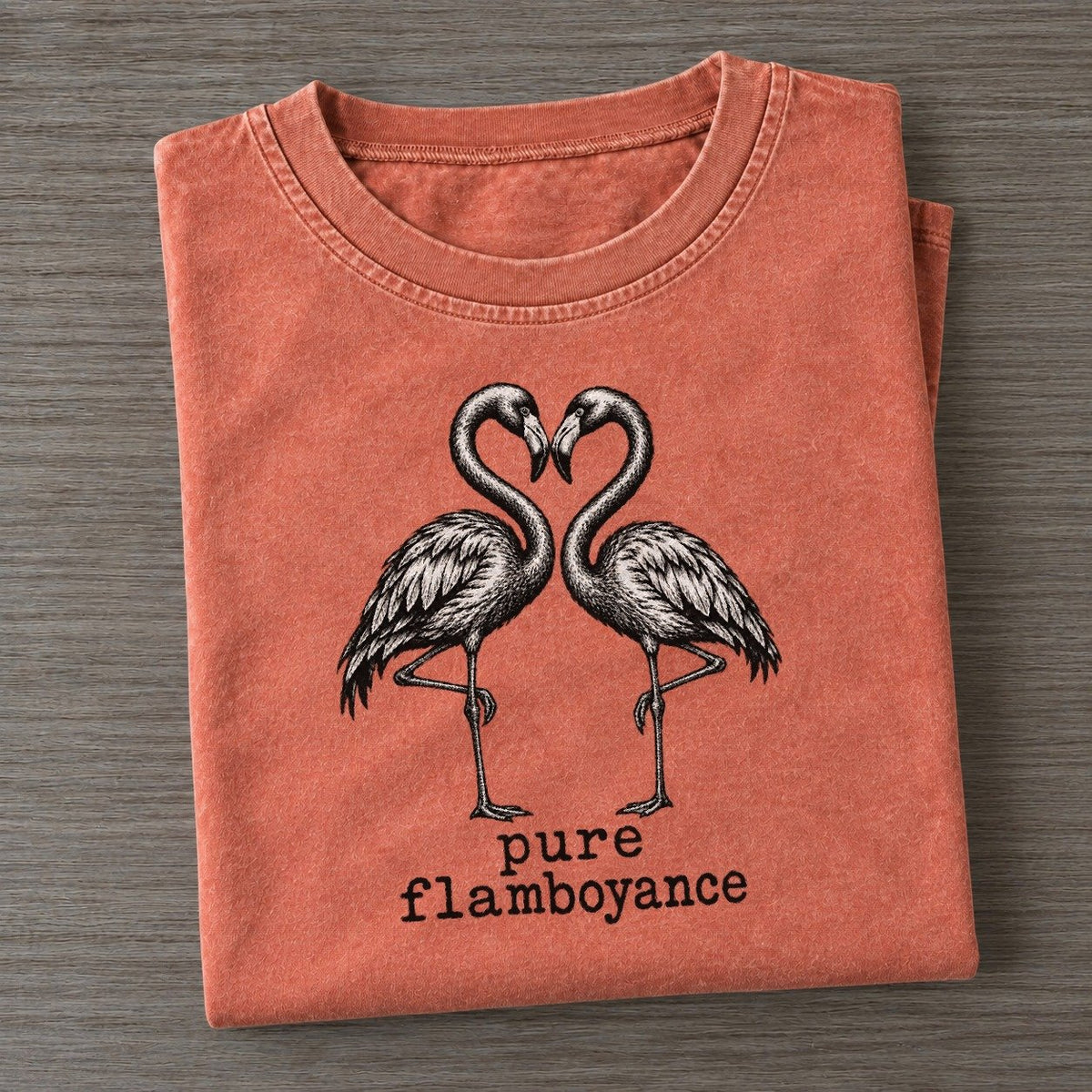 Pure Flamboyance Collective Nouns Vintage T-shirt – Terracotta