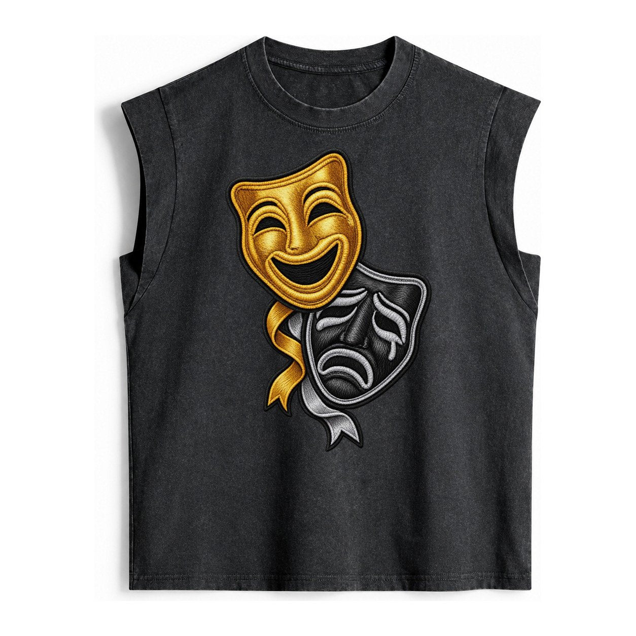 Broadway Masks Vintage Washed Tank – Black