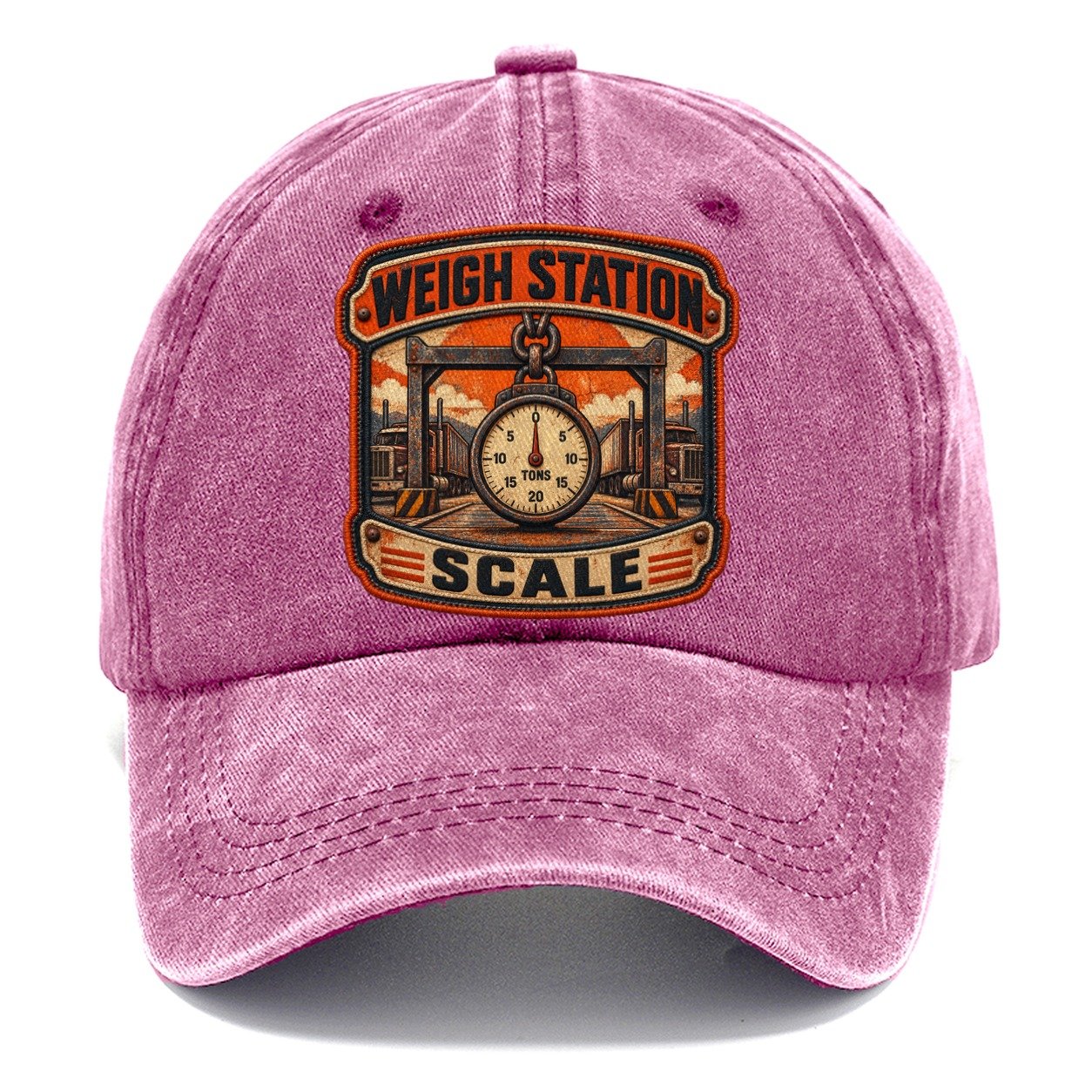 Weigh Station Scale Badge Fishing Club Classic Cap – Dusty Rose