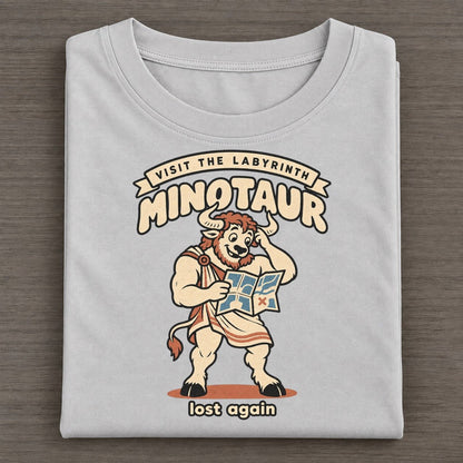 Minotaur Olympus Gift Shop Classic T-shirt – Grey