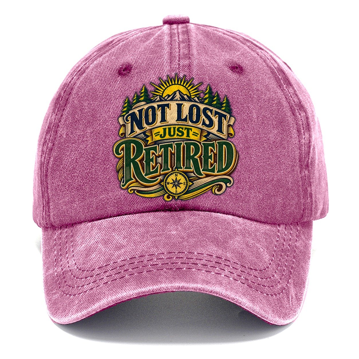 Not Lost Just Retired Retired Living Classic Cap – Dusty Rose