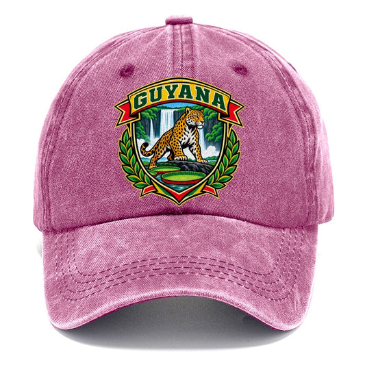 Guyana Retro Badge Country Logos Classic Cap – Dusty Rose