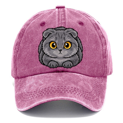 Scottish Fold Loaf Peeking Cats Classic Cap – Dusty Rose