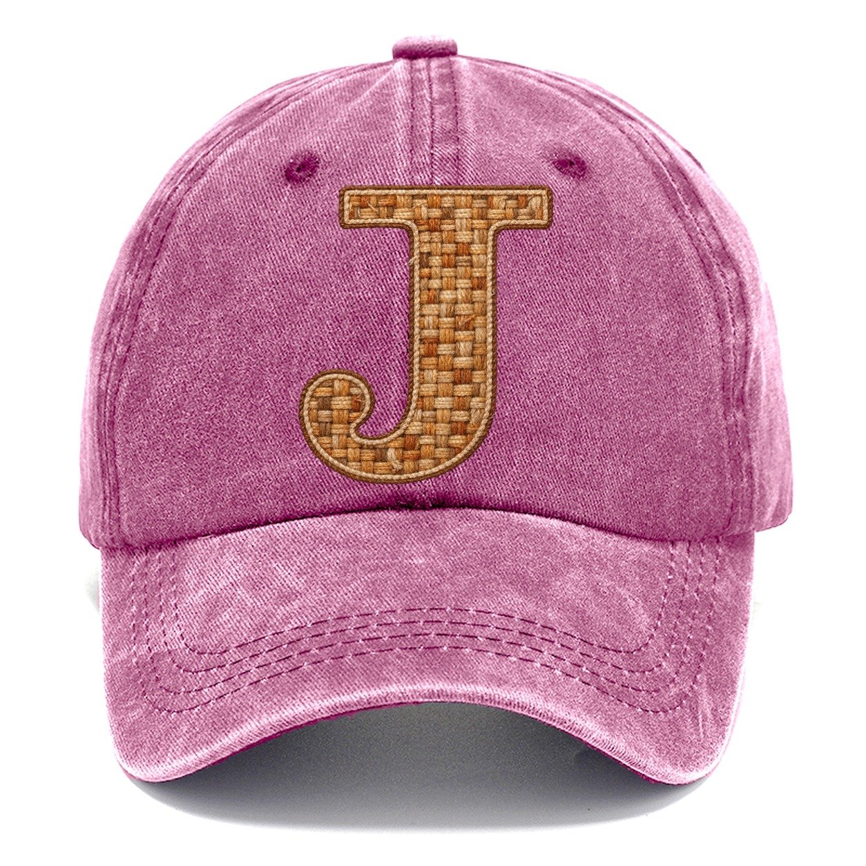Woven Tweed J Monogram Classic Cap – Dusty Rose