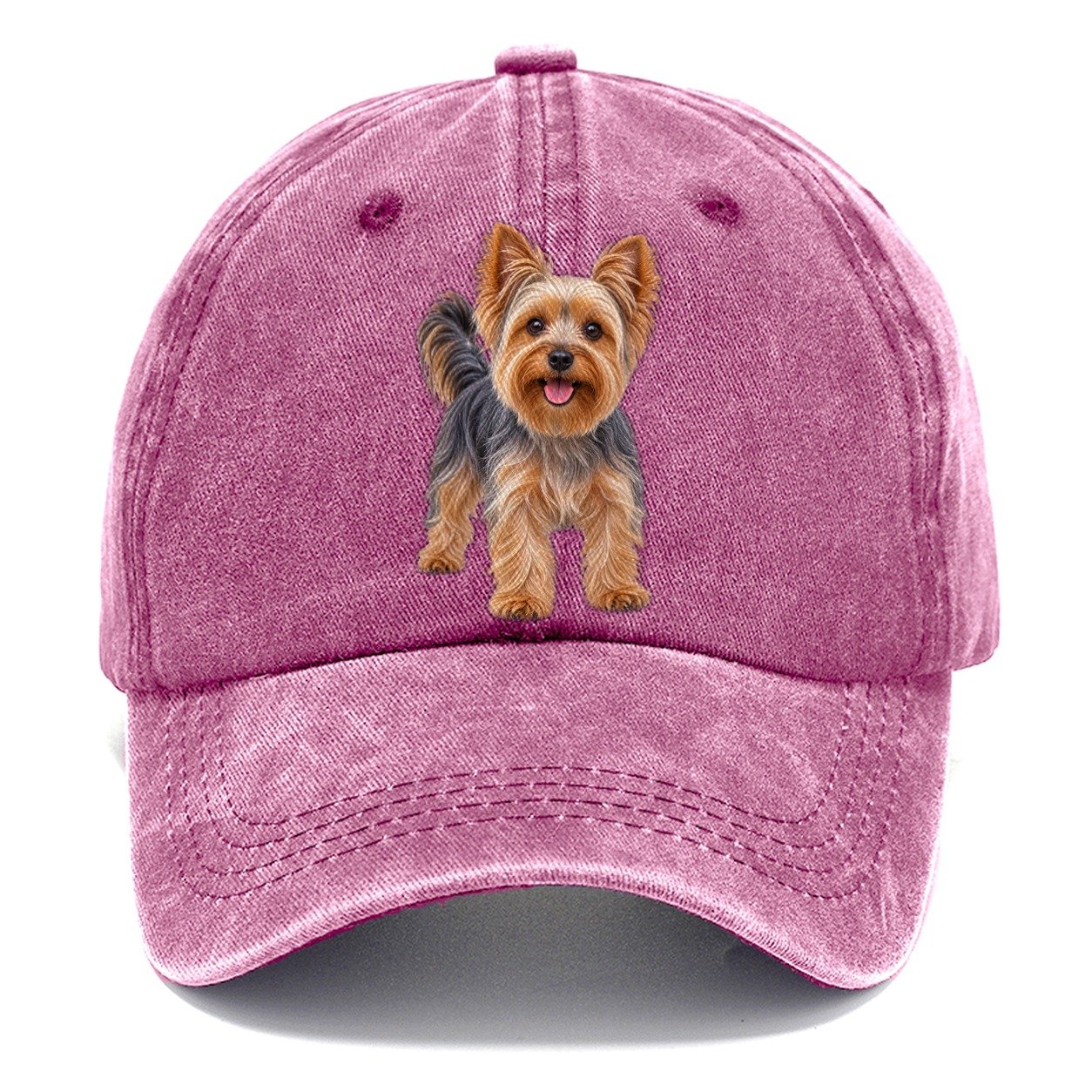 Yorkshire Terrier Standing Top Breeds Classic Cap – Dusty Rose