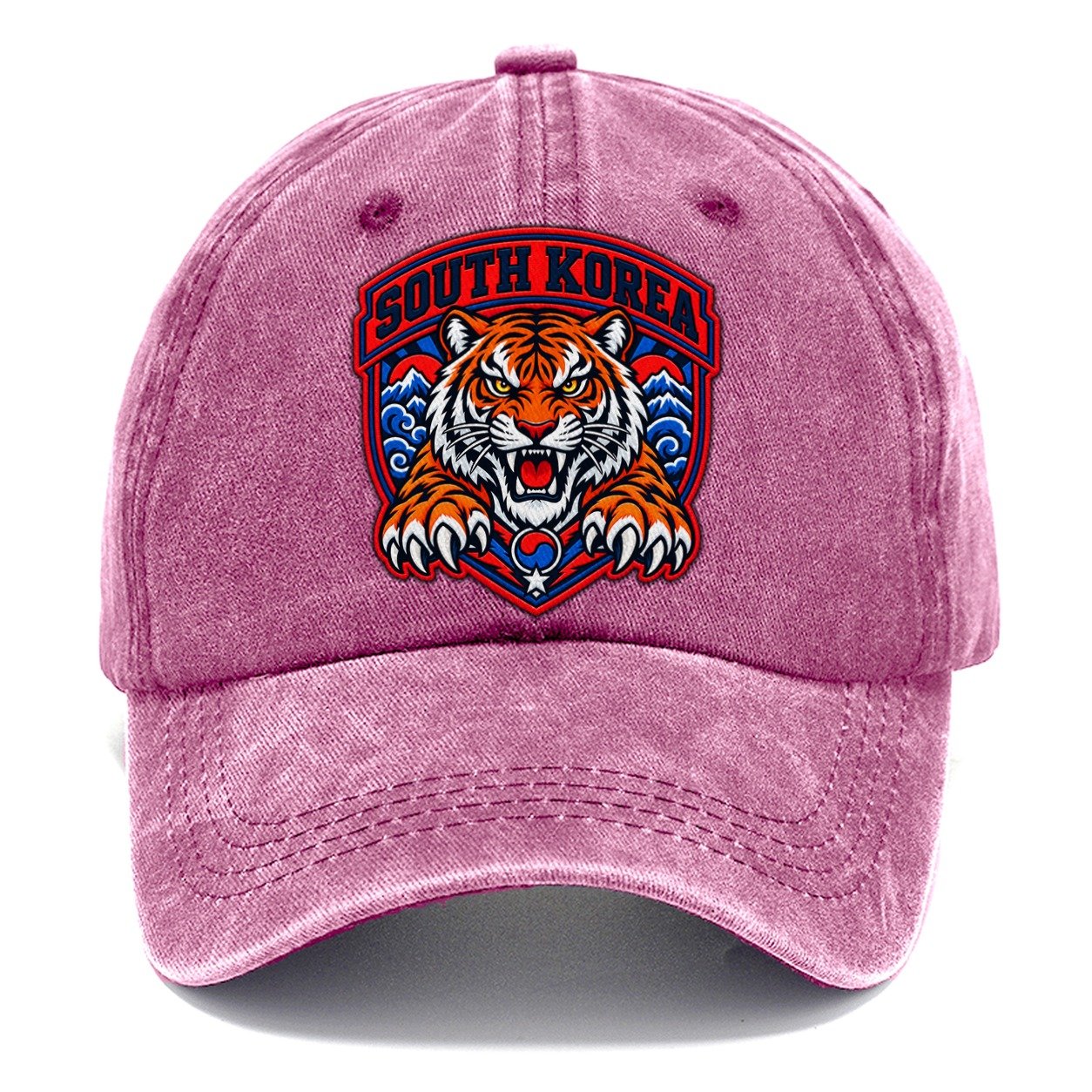 South Korea Retro Badge Country Logos Classic Cap – Dusty Rose