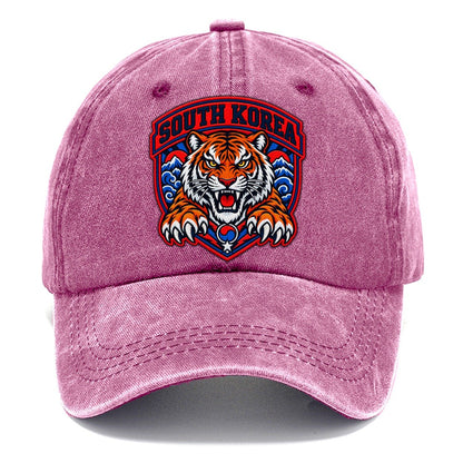 South Korea Retro Badge Country Logos Classic Cap – Dusty Rose