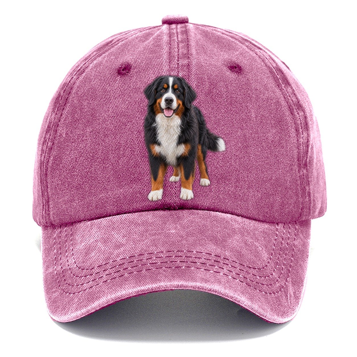 Bernese Mountain Dog Standing Top Breeds Classic Cap – Dusty Rose
