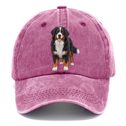 Bernese Mountain Dog Standing Top Breeds Classic Cap – Dusty Rose