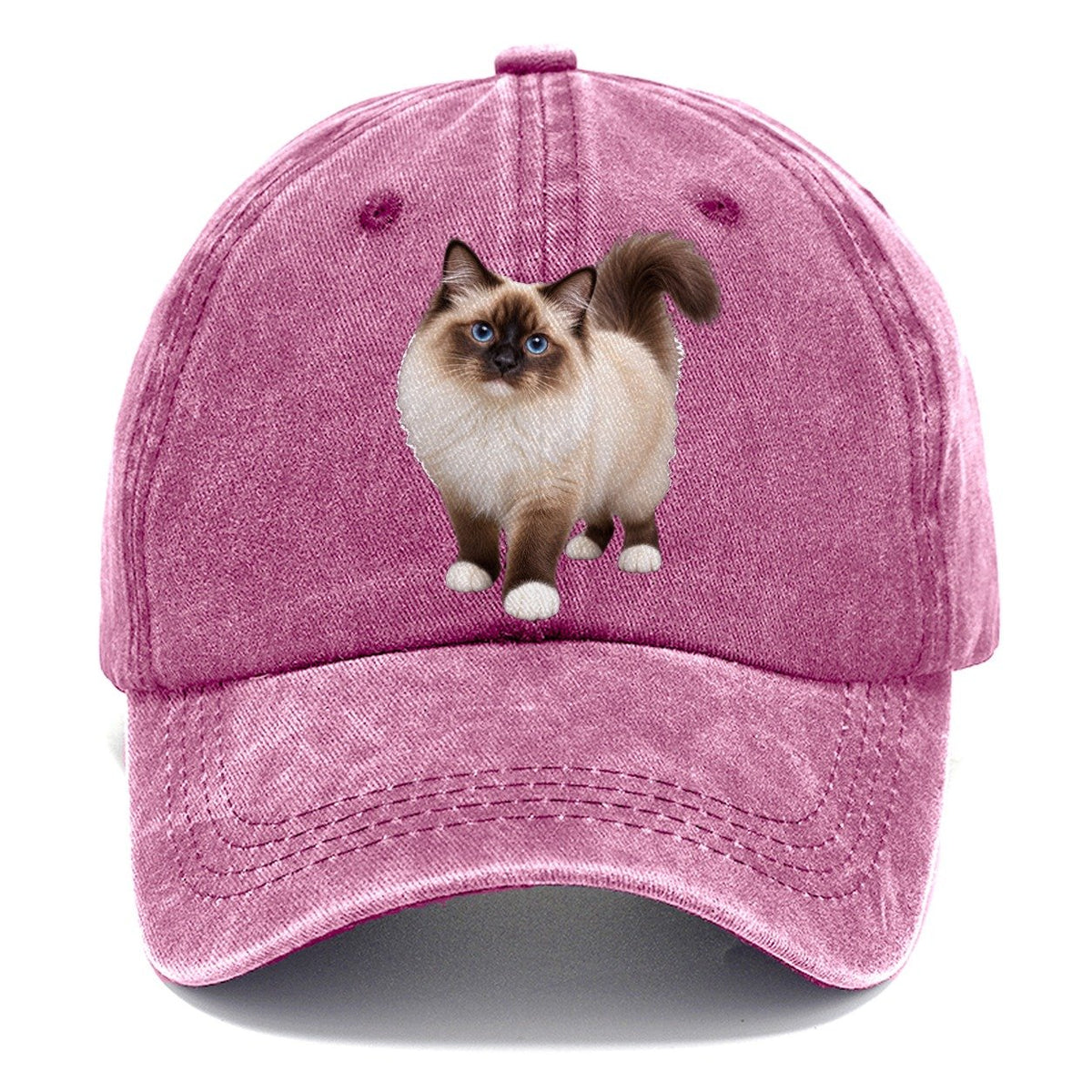 Birman Standing Three Quarter Realistic Cat Portrait Classic Cap – Dusty Rose