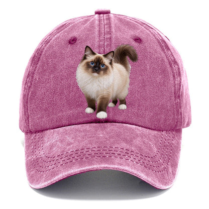 Birman Standing Three Quarter Realistic Cat Portrait Classic Cap – Dusty Rose