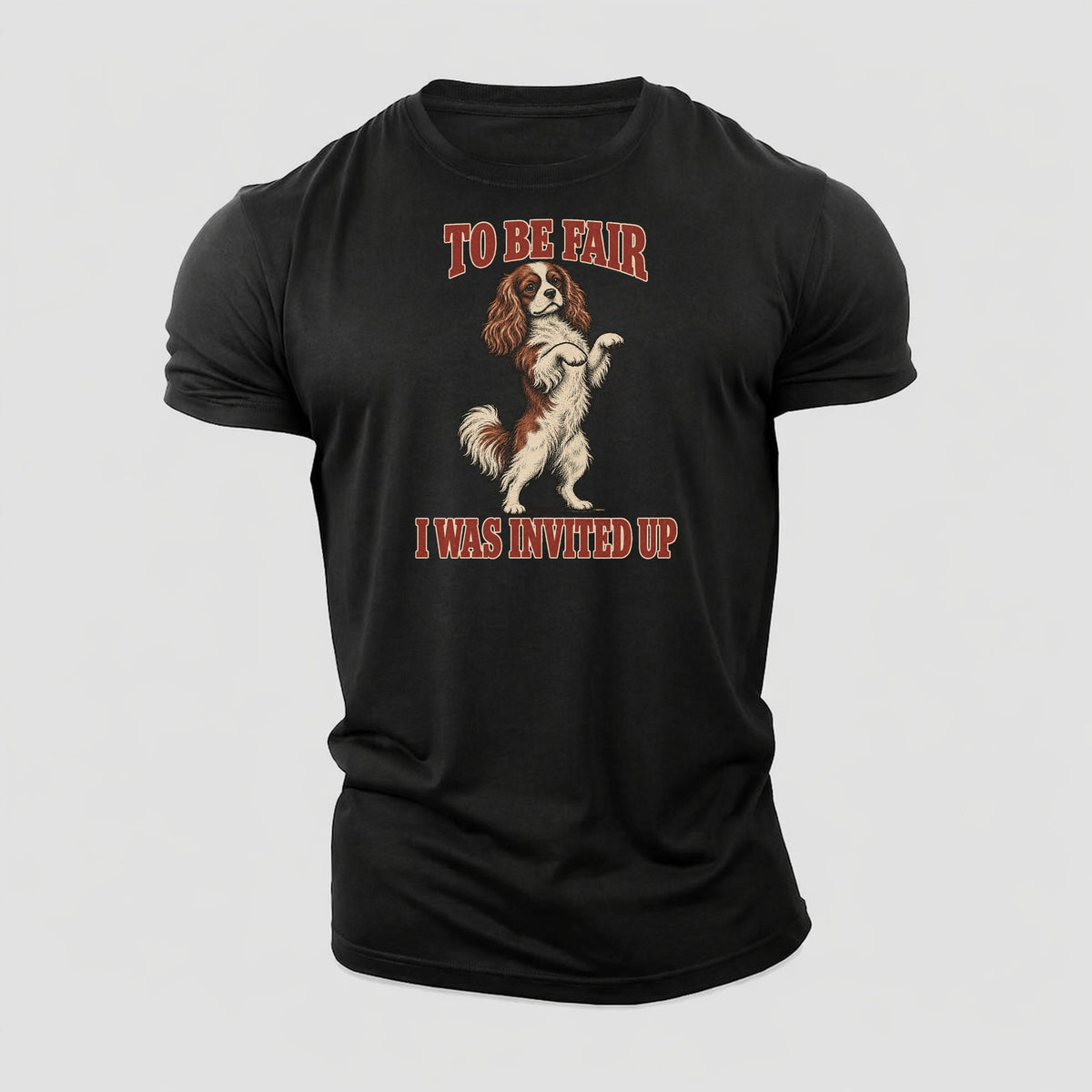 Cavalier King Charles Spaniel Dog Declarations Cotton T-Shirt – Black