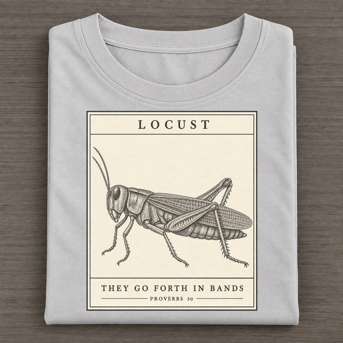Locust Specimen Plate Creature Canticle Classic T-shirt – Grey