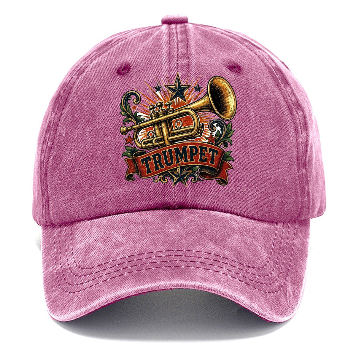 Vintage Trumpet Banner Classic Cap – Dusty Rose