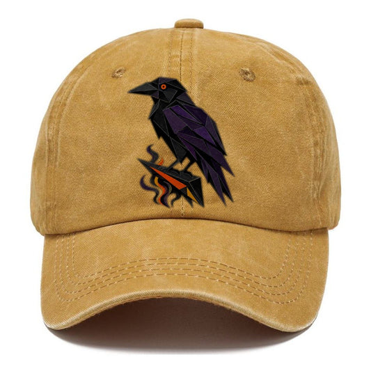 Raven Perched Profile Classic Cap – Golden Harvest