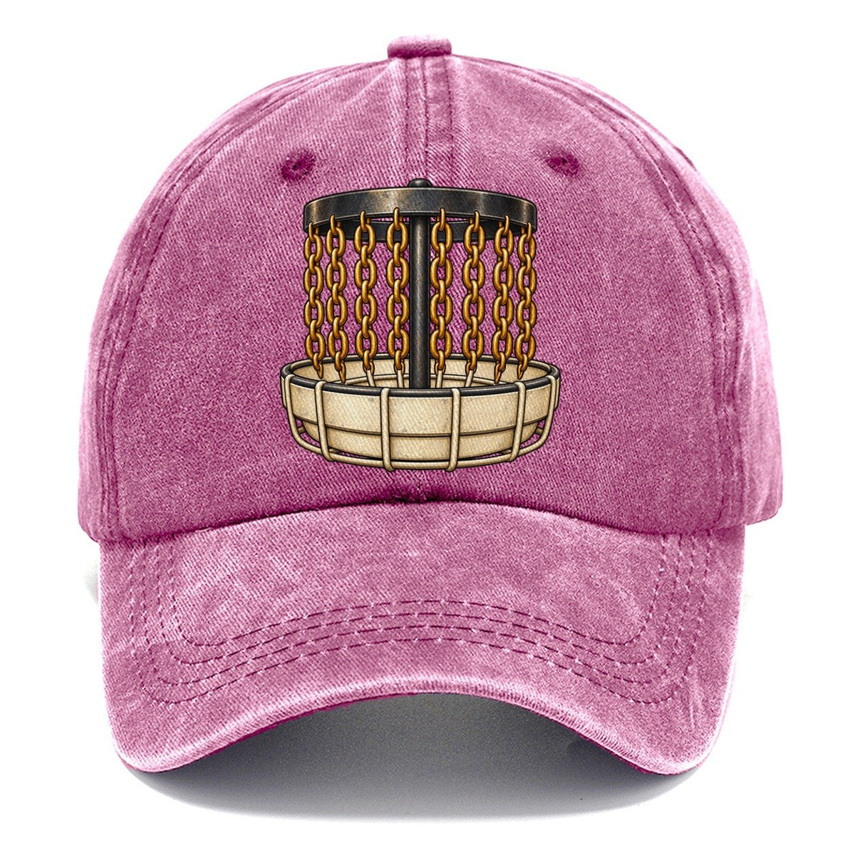 Chain Basket Disc Golf Classic Cap – Dusty Rose