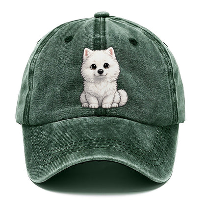 Samoyed Sitting Sweetheart Classic Cap – Forest Mist