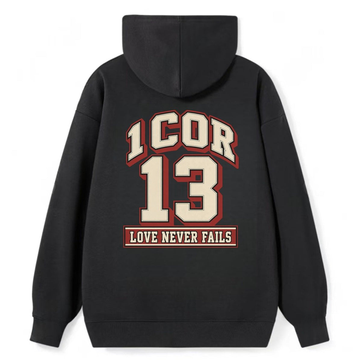 Corinthians 13 Varsity Chapel Varsity Classic Pullover Hoodie – Black