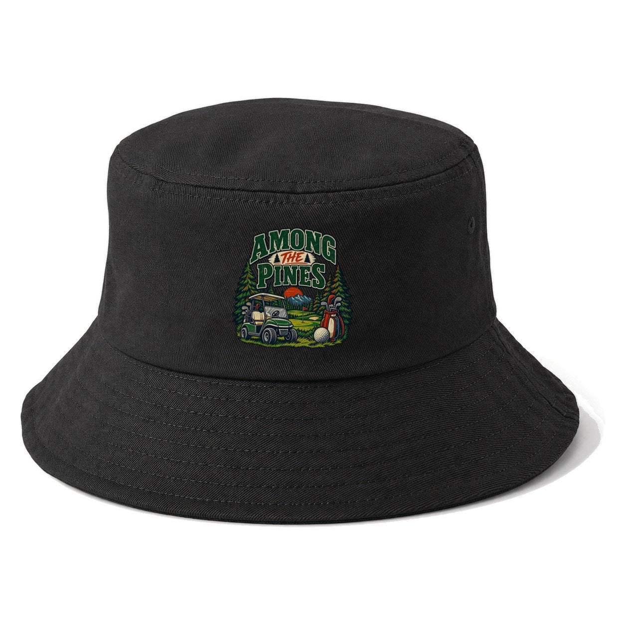 Among The Pines Golf Life Bucket Hat – Black