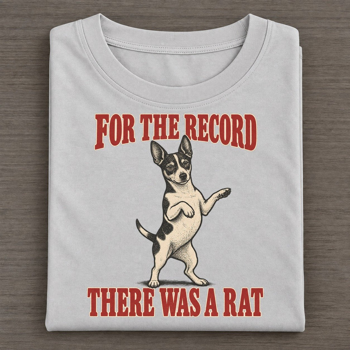 Rat Terrier Dog Declarations Classic T-shirt – Grey